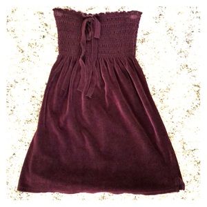 Juicy Couture Strapless Babydoll Velour Tunic